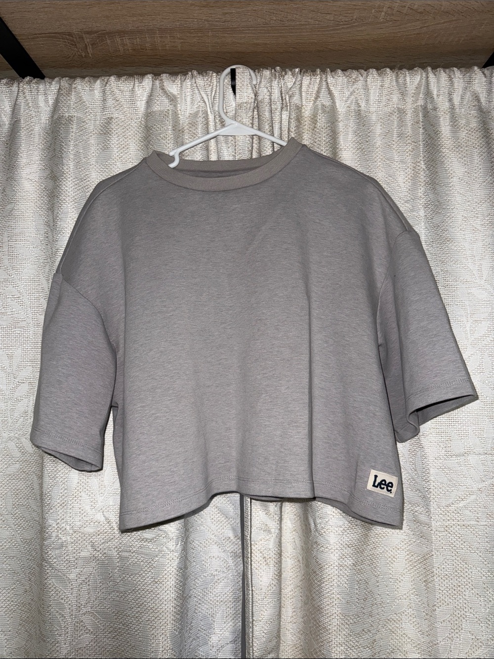 Lee Kids Light Gray Cropped Sweatshirt Tee
